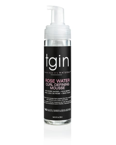 Tgin Rose Water Curl Defining Mousse Curly Hair Products With Lightweight Hold
