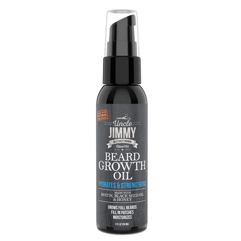 Uncle Jimmy Beard Growth Oil With Biotin | Natural Beard Care for Thicker