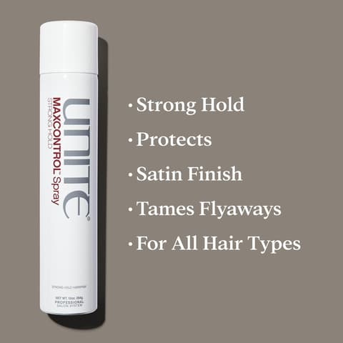 Unite Hair Maxcontrol Strong Hold Brushable Hairspray for All Hair Types Frizz