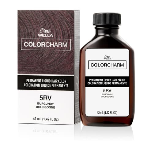 Colorcharm Permanent Liquid Hair Color for Gray Coverage| 5rv Burgundy | 1.4 Fl