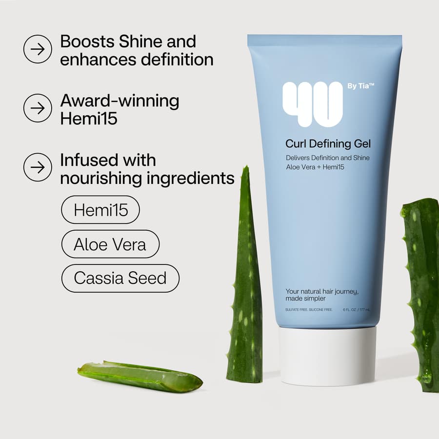 4u By Tia Curl Gel for Long Lasting Definition Frizz Control Curly Hair