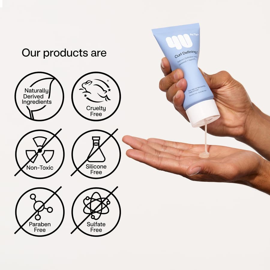 4u By Tia Curl Gel for Long Lasting Definition Frizz Control Curly Hair