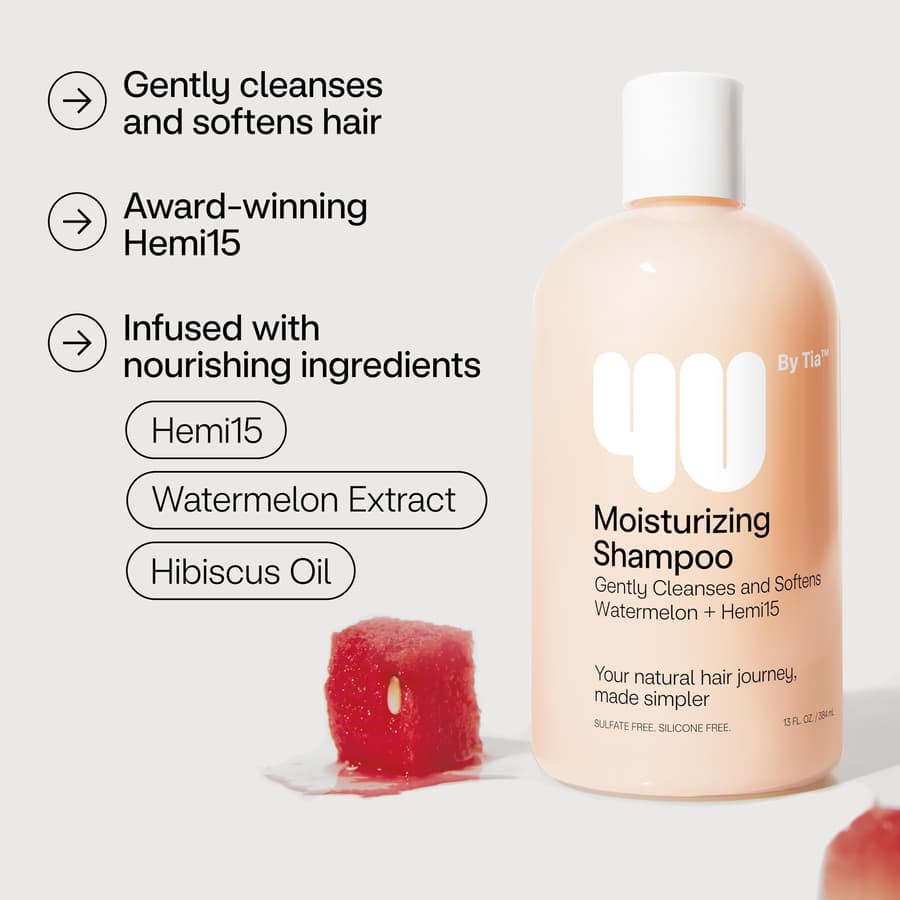 4u By Tia Moisturizing Shampoo Nourish Define Curly Kinky Coily Hair Sulfate