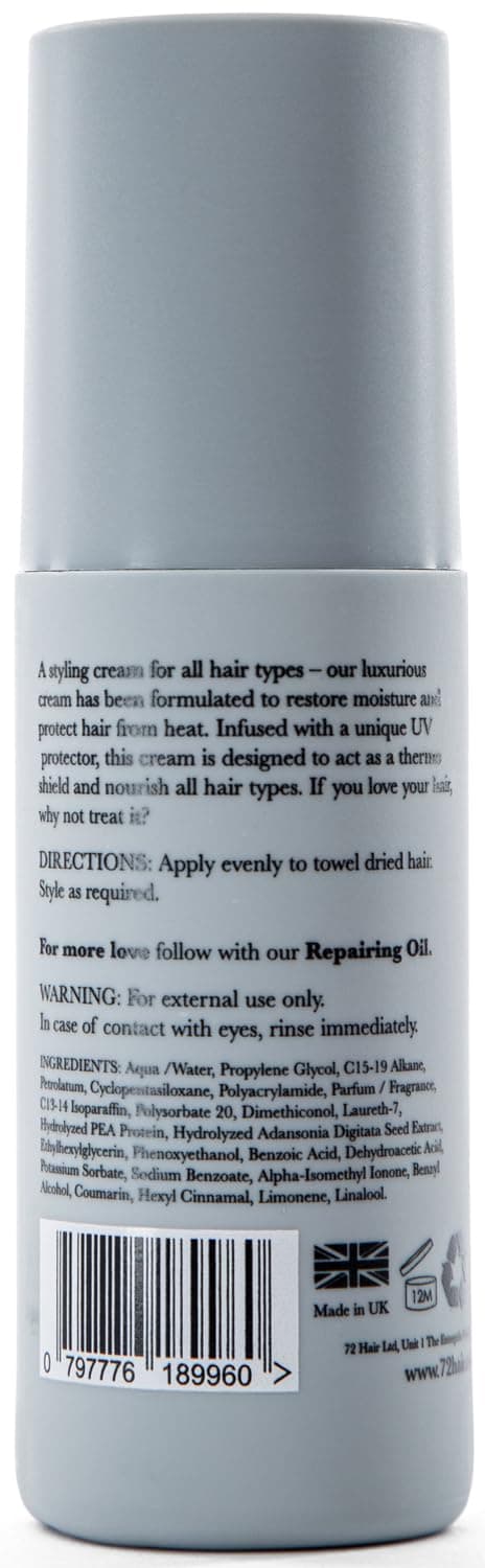 72 Hair Blow Dry Cream Anti Frizz Heat Protection