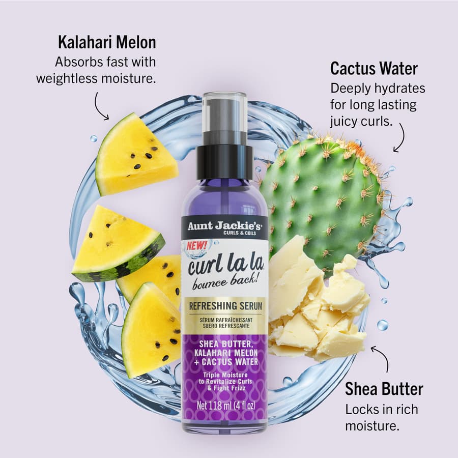 Aunt Jackie's Curls Coils Curl la la Bounce Back Refreshing Serum 4 Fl Oz