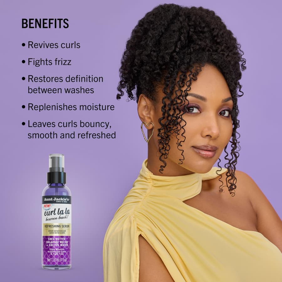 Aunt Jackie's Curls Coils Curl la la Bounce Back Refreshing Serum 4 Fl Oz