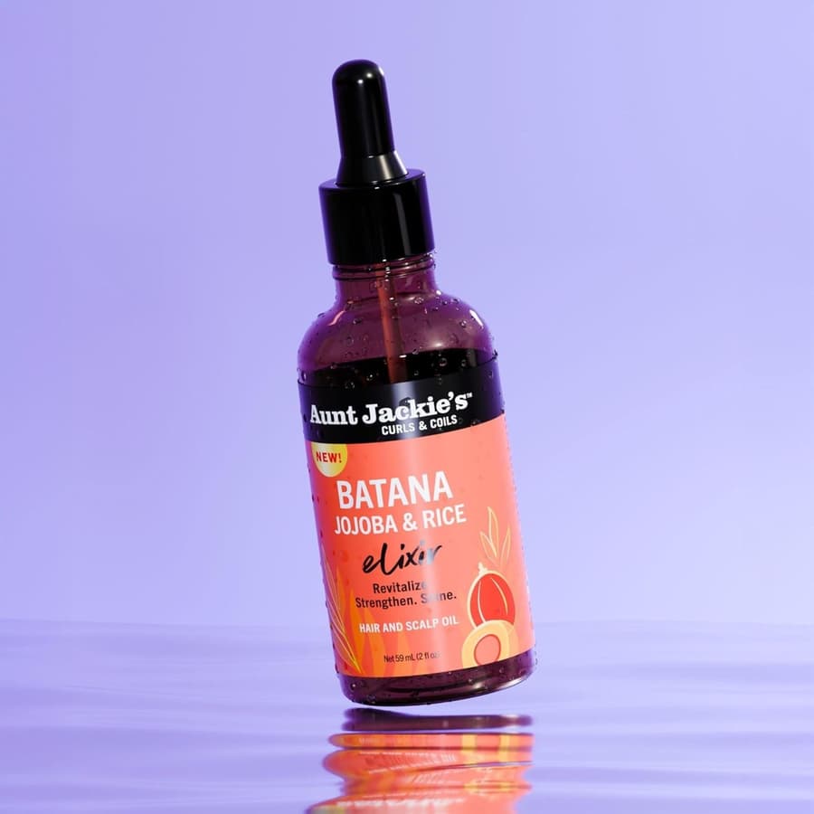 Aunt Jackie's Curls Coils Batana Jojoba Rice Elixir Hair and Scalp Oil 2 Fl Oz