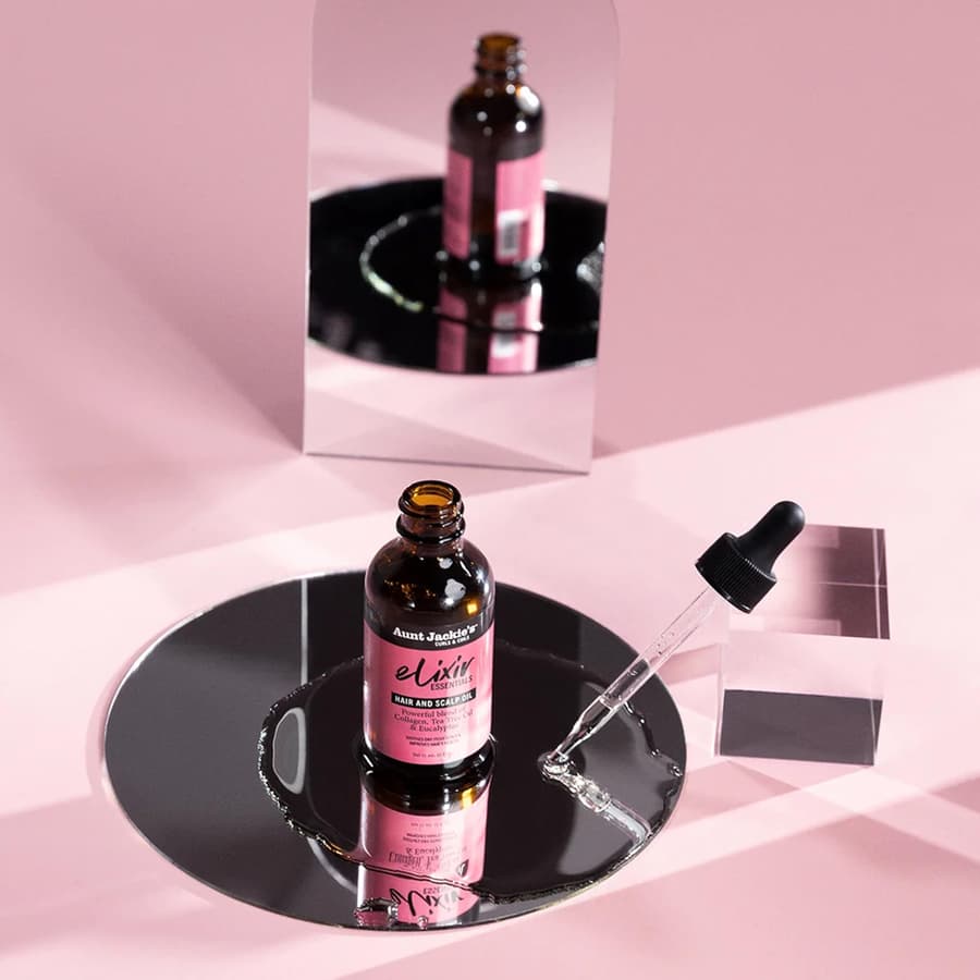 Aunt Jackie's Elixir Essentials Hair Scalp Oil Collagen Tea Tree Oil Eucalyptus