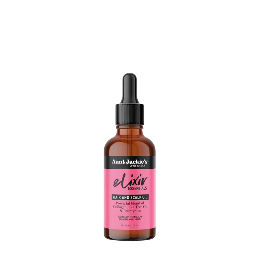 Aunt Jackie's Elixir Essentials Hair Scalp Oil Collagen Tea Tree Oil Eucalyptus