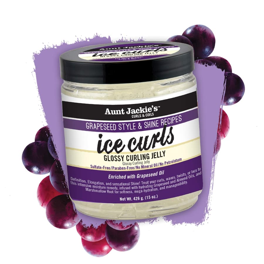 Aunt Jackie's Grapeseed Style and Shine Recipes Ice Curls Glossy Curling Jelly