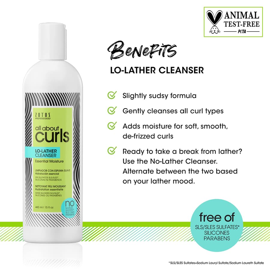 All About Curls Lo Lather Cleanser Shampoo | Essential Moisture | Gentle