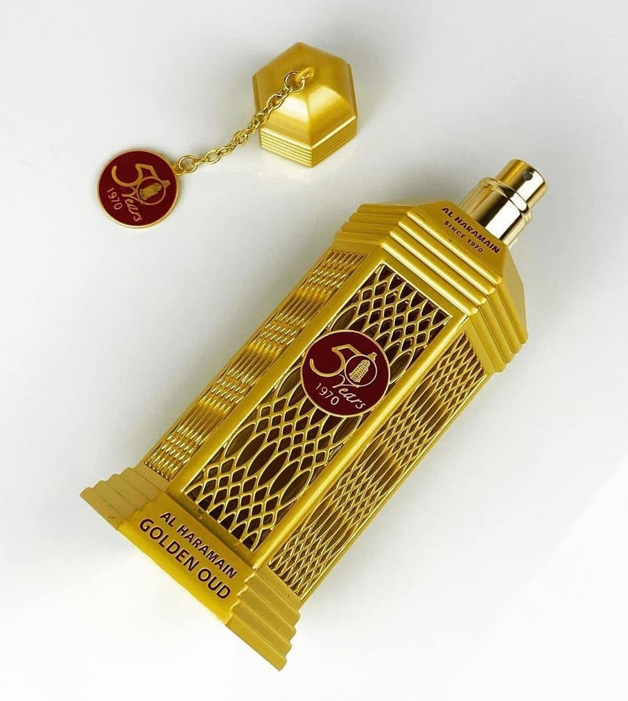 Al Haramain Golden Oud and Men Amber Spicy Timeless Elegance With Notes of