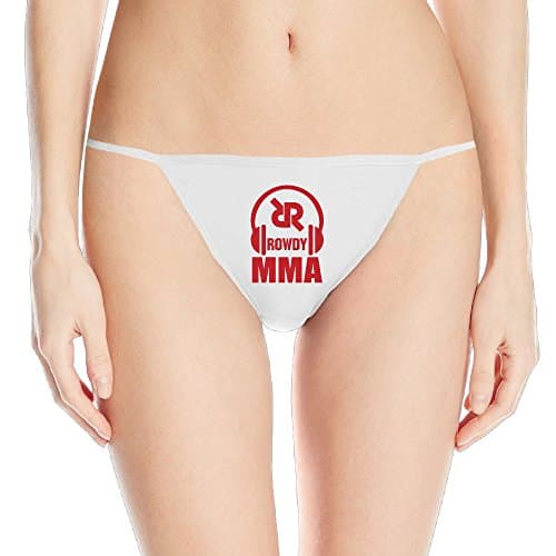 Ronda Rousey Ufc Mma Fighter Sleek Model Thong Panty Underwear Small White For