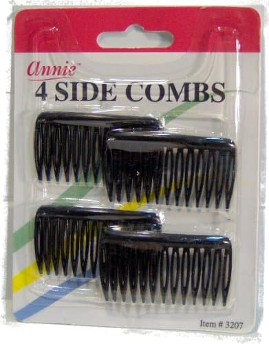 4 Basic Side Comb Hold Hair Woman Girl Hair Accessories Color Black