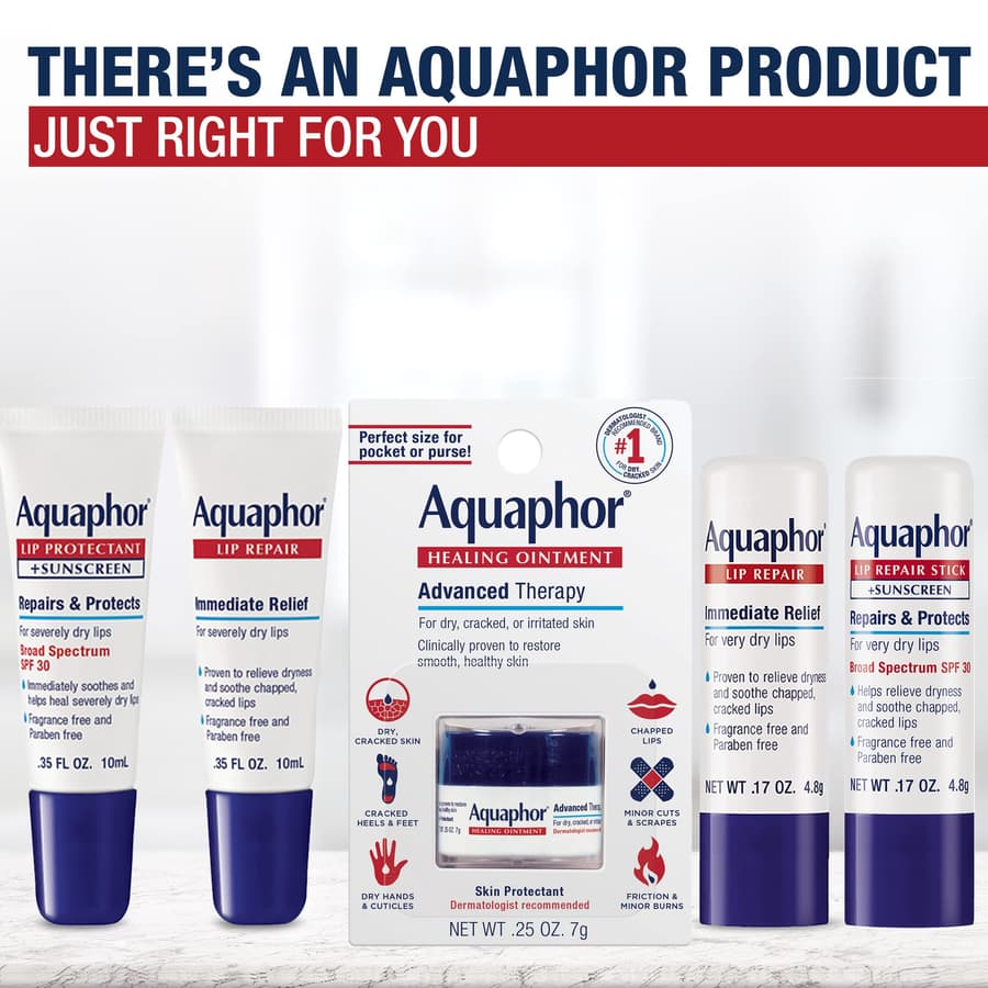 Aquaphor Lip Repair Ointment Long Lasting Moisture To Soothe Dry Chapped Lips