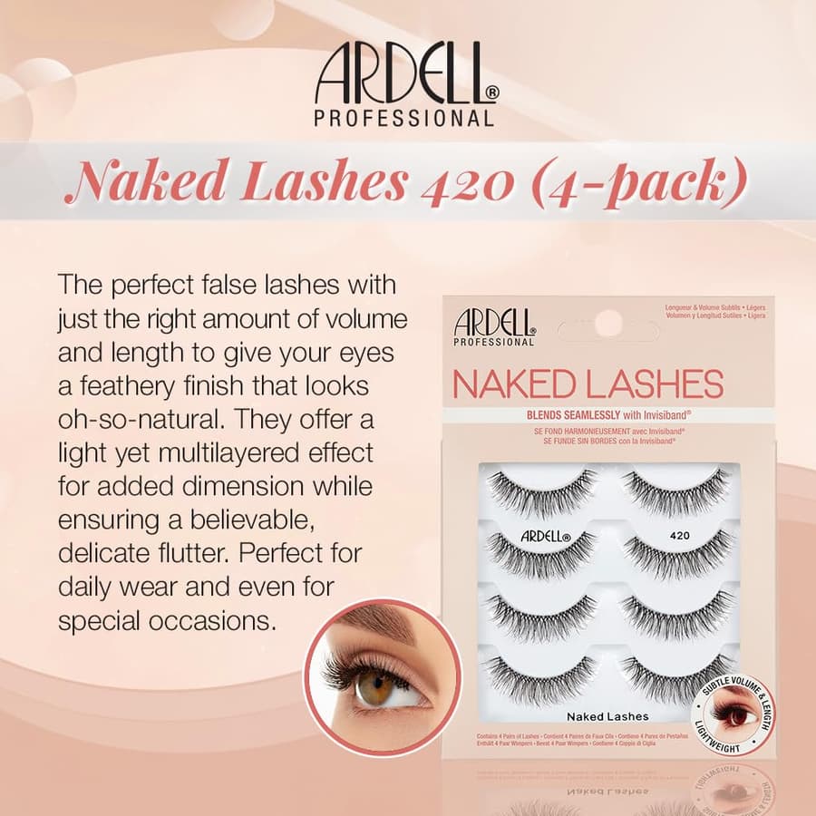 Ardell Naked Lashes 420 Multipack Lightweight Natural Look Invisiband for