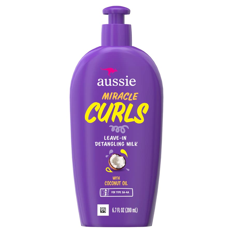 Aussie Miracle Curls With Coconut Oil Paraben Free Detangling Milk Treatment