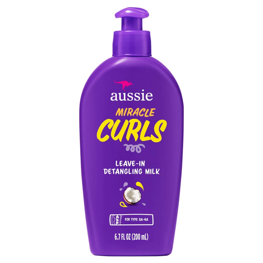 Aussie Miracle Curls With Coconut Oil Paraben Free Detangling Milk Treatment