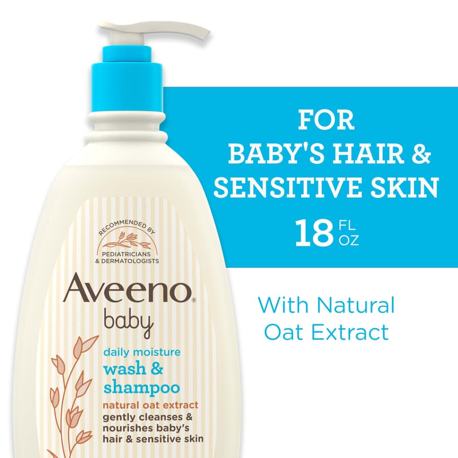 Aveeno Baby Daily Moisture Gentle Body Wash Shampoo With Oat Extract 2 In 1