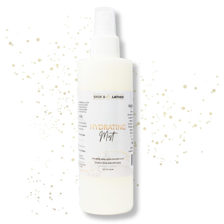 Bask Lather Hydrating Hair Mist Leave In Conditioner Itchy Scalp Relief