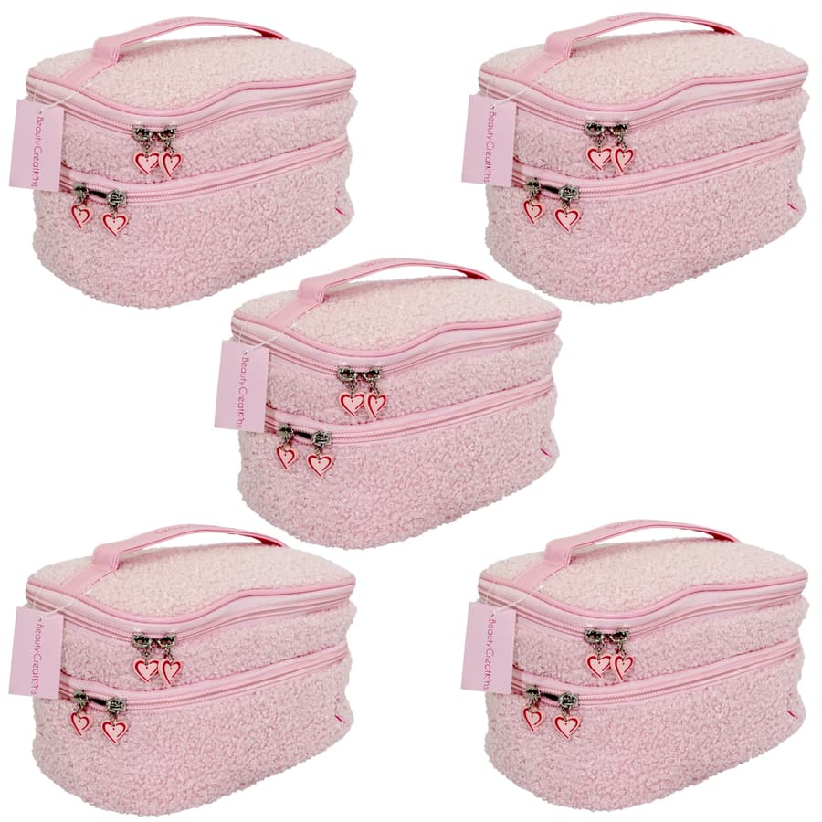 (5-pack) Beauty Creations Pink Bag With Handle