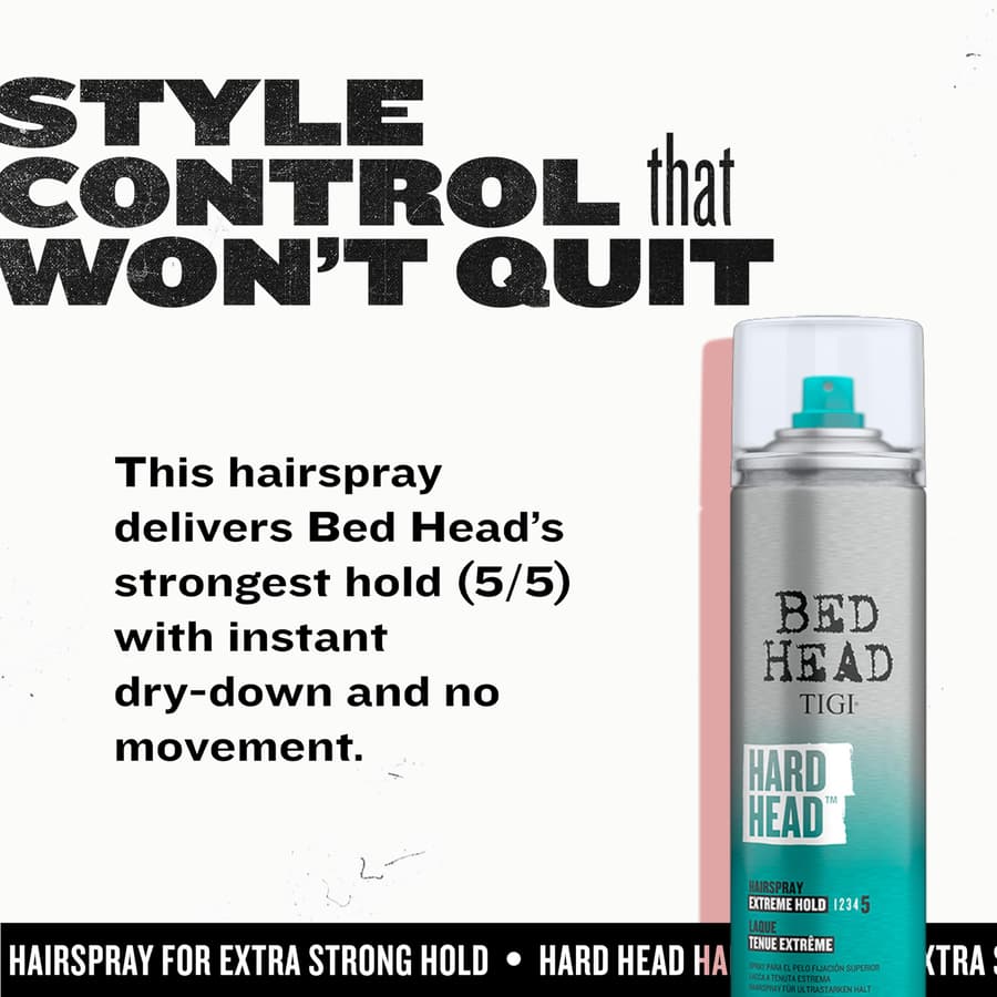 Tigi Bed Head Hard Head Hair Extra Strong Hold for All Day Style and All Hair
