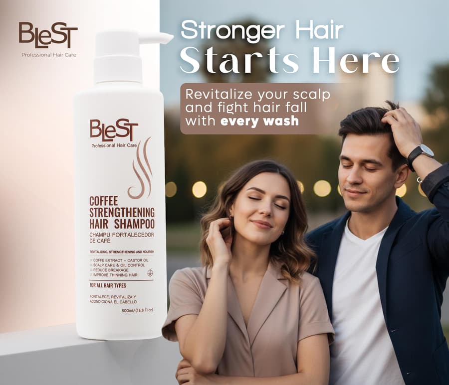 (6-pack) Blest Shampoo Cofee Strengthening Hair