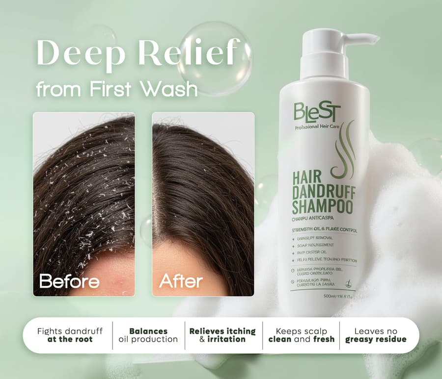 (6-pack) Blest Shampoo Hair Dandruff