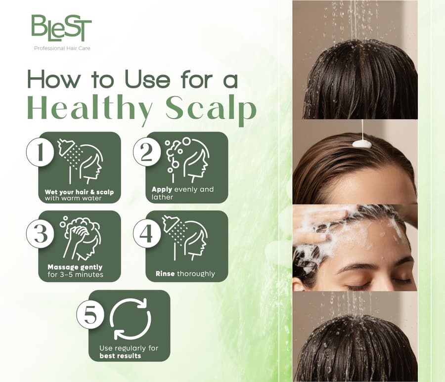 (6-pack) Blest Shampoo Hair Dandruff