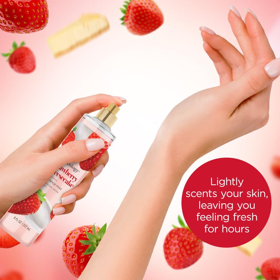 Bodycology Long Lasting Body Mist Strawberry Cheesecake 8 Fl Oz