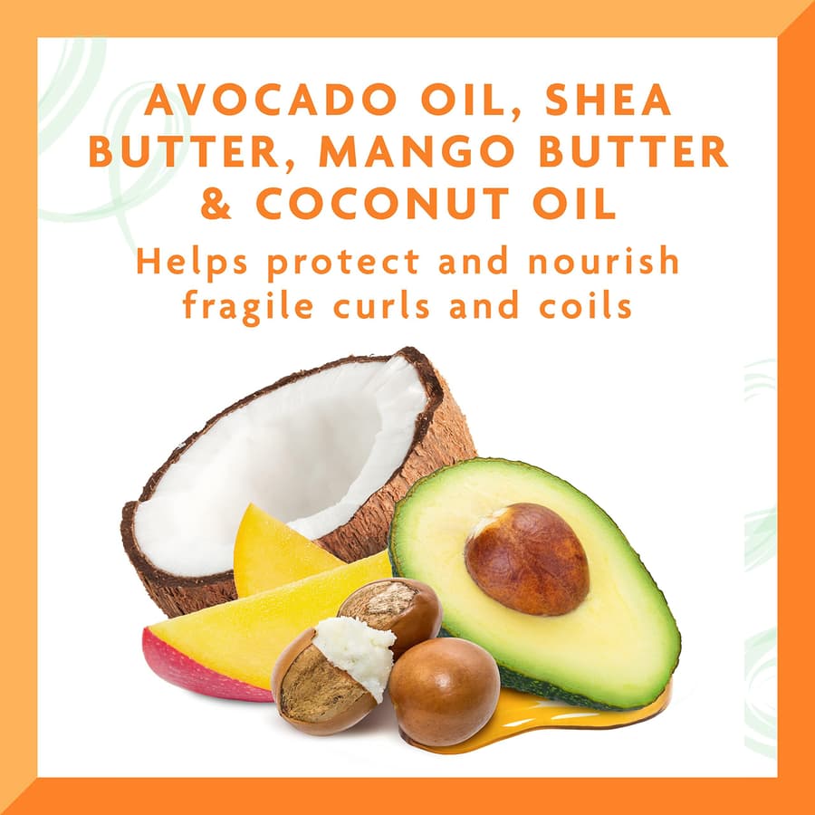 Cantu Avocado Silicone Free Hydrating Curling Hair Styling Cream With Shea