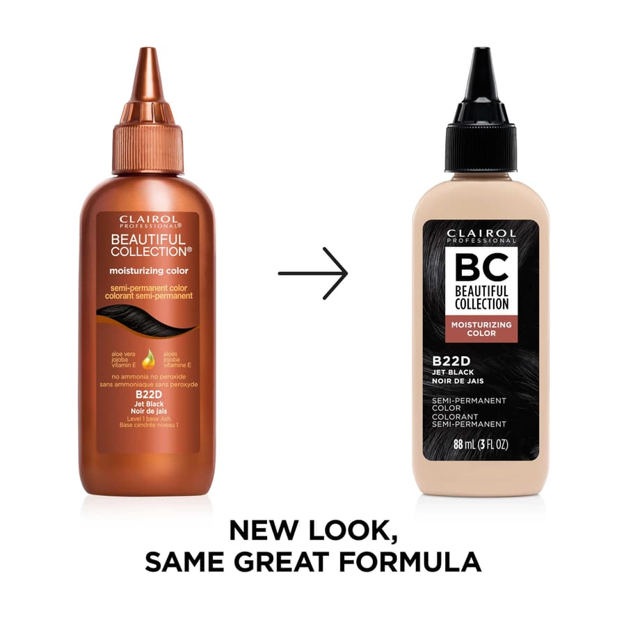 Clairol Professional Beautiful Collection Hair Color 22d Jet Black . Packaging