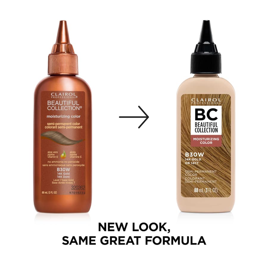 Clairol Professional Beautiful Collection Hair Color 30w 14k Gold . Packaging