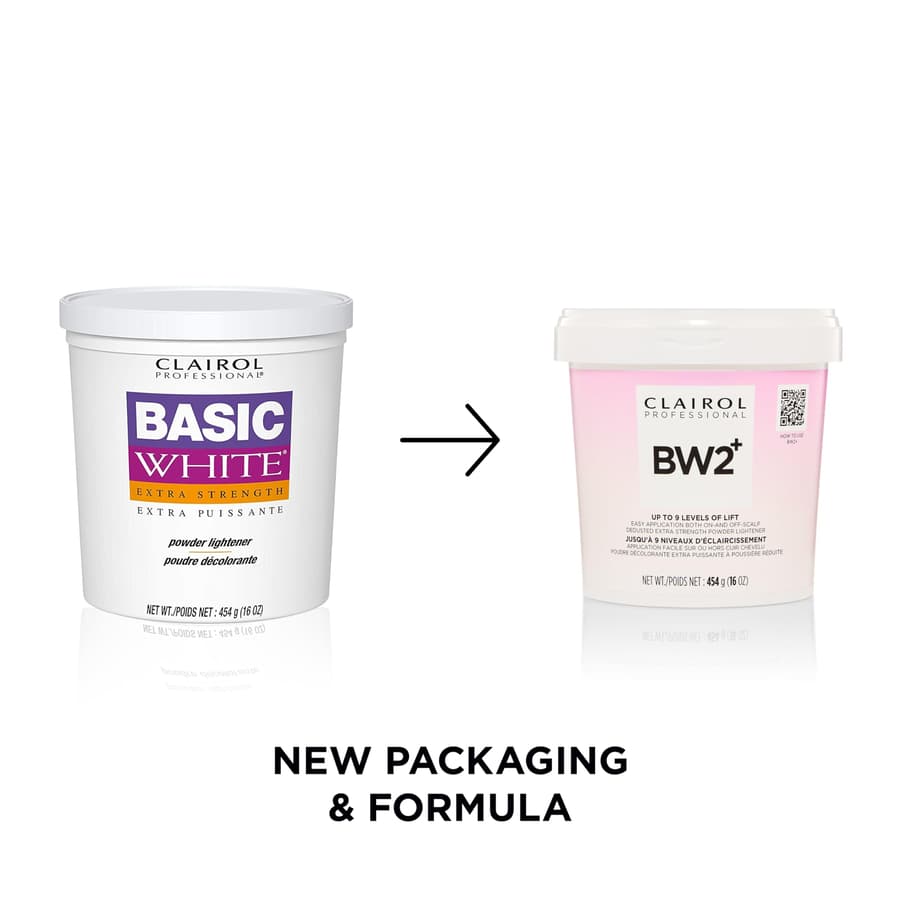 Clairol Professional Bw2+ Dedusted Extra Strength Powder Lightener for Hair