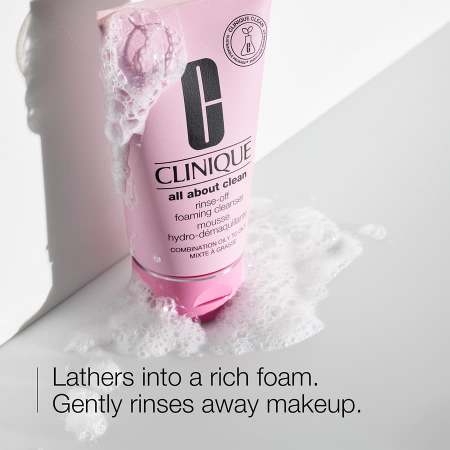 Clinique All About Clean Rinse Off Foaming Face Wash | Face Cleanser With