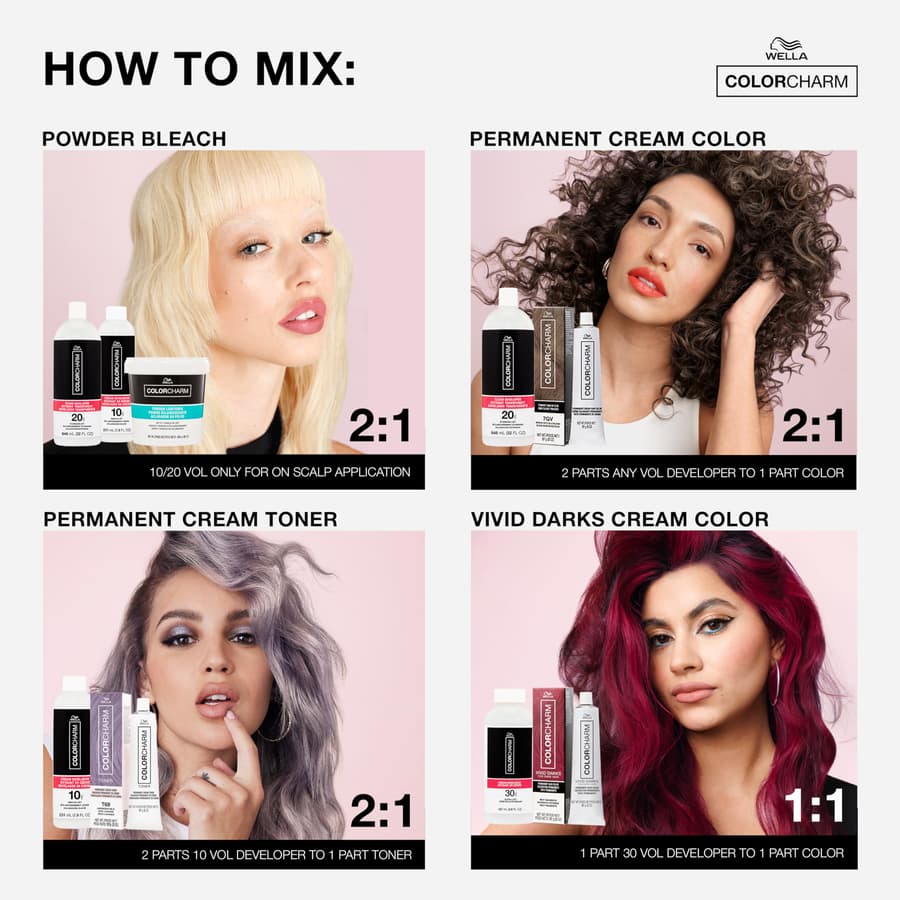 Colorcharm Cream Hair Color Developer | 20 Volume | for Optimal Gray Blending