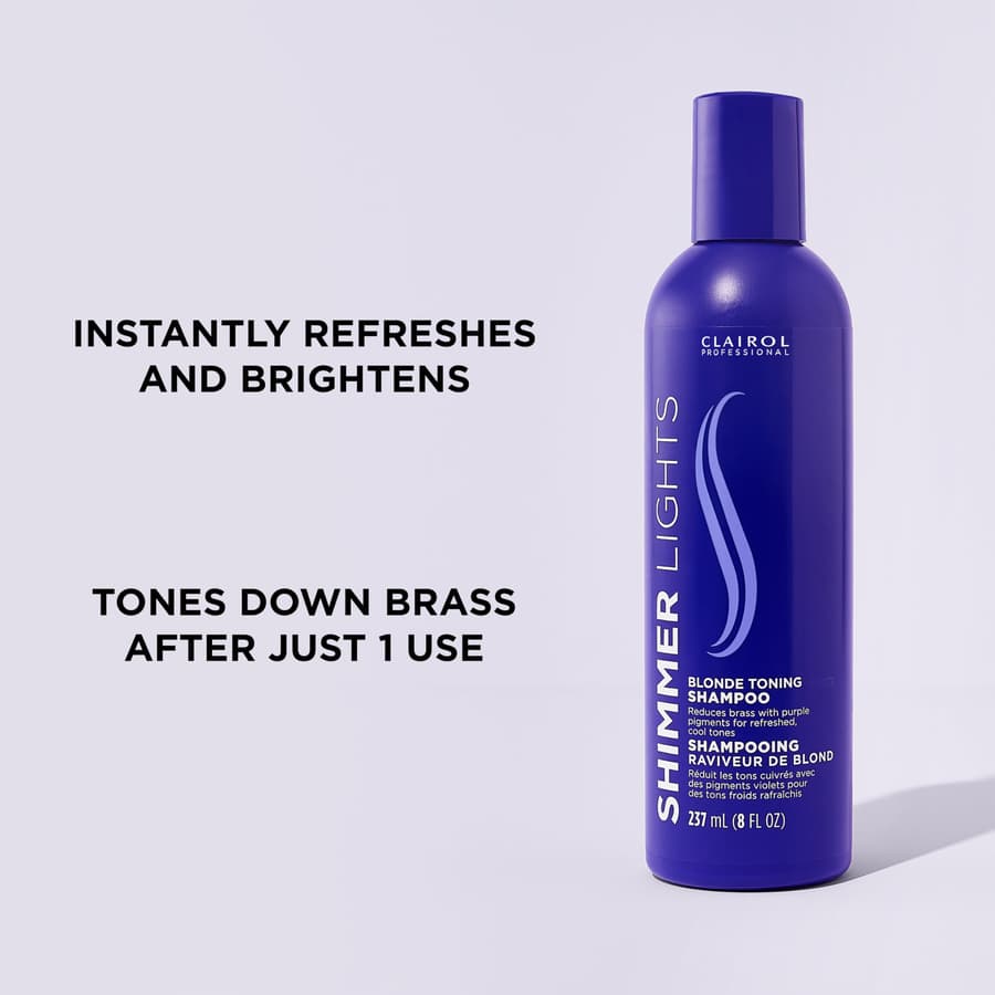 Clairol Professional Shimmer Lights Purple Shampoo 8 Fl. Oz | Neutralizes Brass