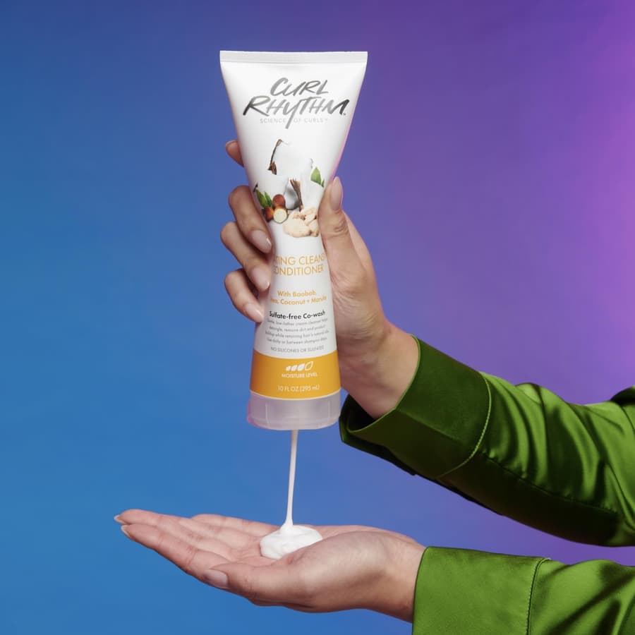 Curl Rhythm Hydrating Cleanser Conditioner Co Wash With Shea Marula and Coconut