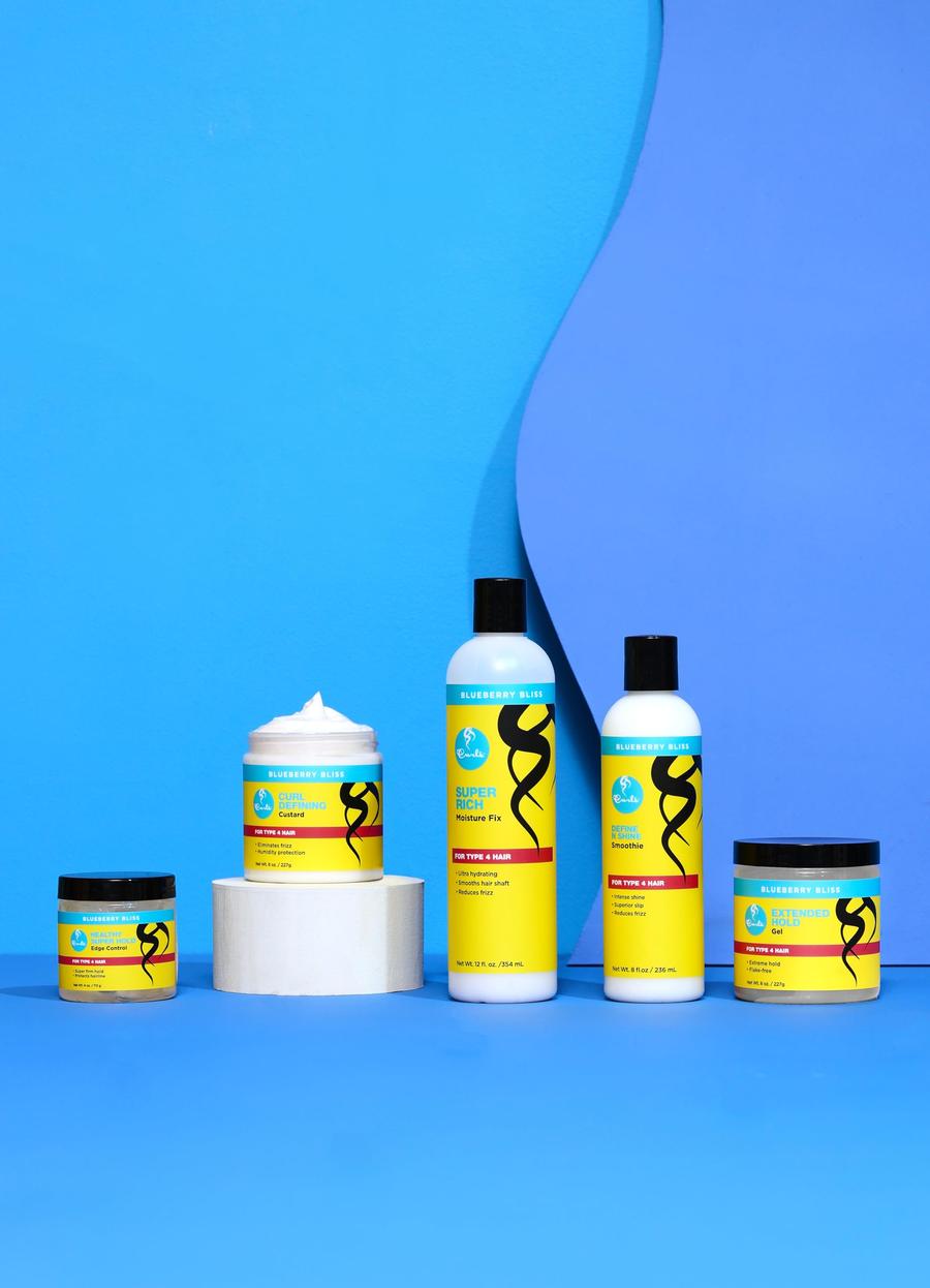 Curls Blueberry Bliss Extended Hold Gel Flake Free Strong Hold Curly Hair Gel