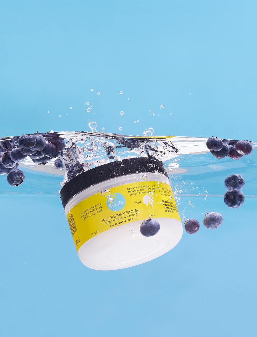 Curls Blueberry Bliss Twist N Shout Cream for the Perfect Twist Outs and Braid