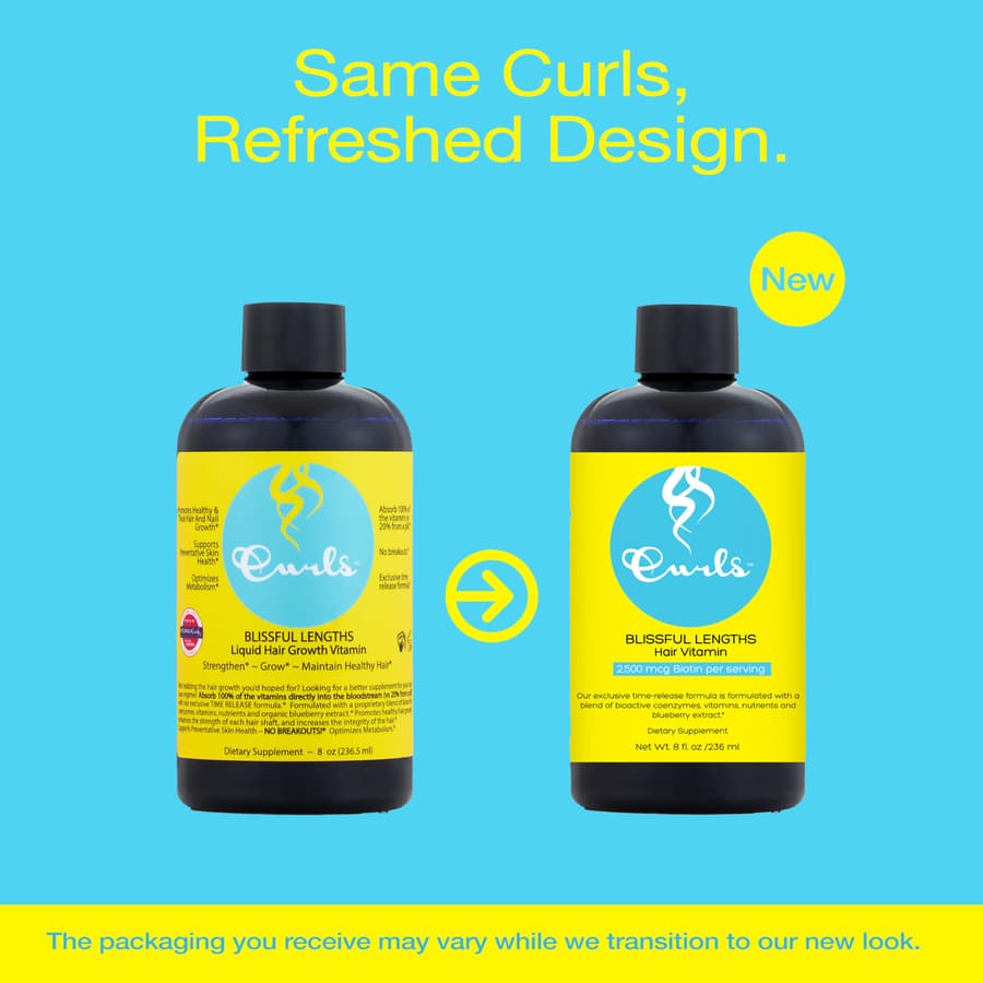 Curls Blueberry Bliss Blissful Lengths Liquid Hair Growth Vitamin Grow