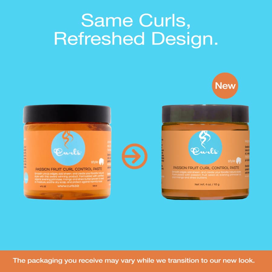 Curls Passion Fruit Control Paste for Edges and Frizzy Hair for All Types 4 Fl
