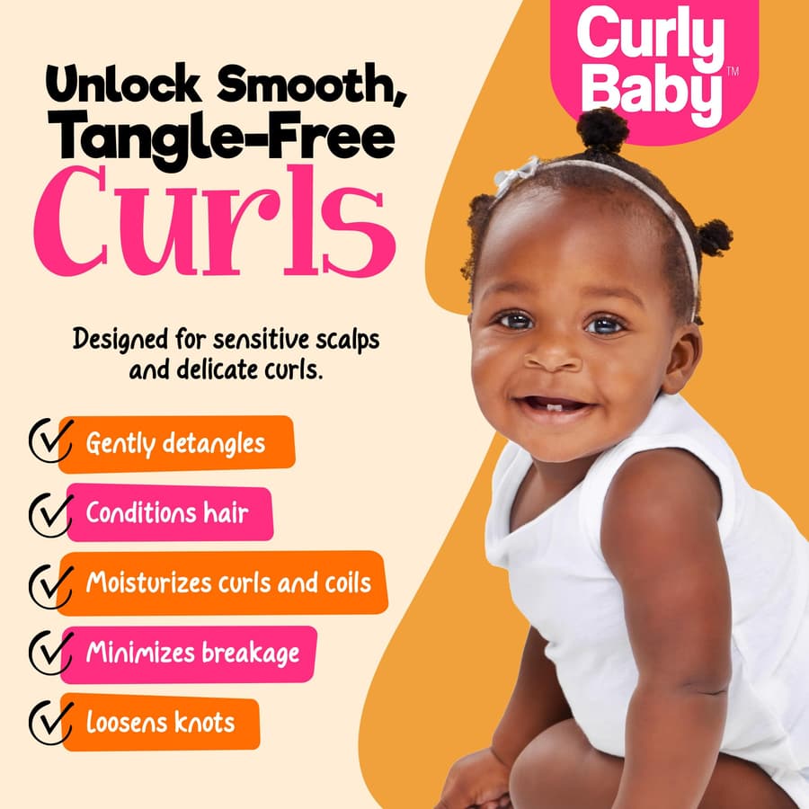 Curlybaby Curly Detangling Condish Gentle Conditioner for Babies Kids Detangles