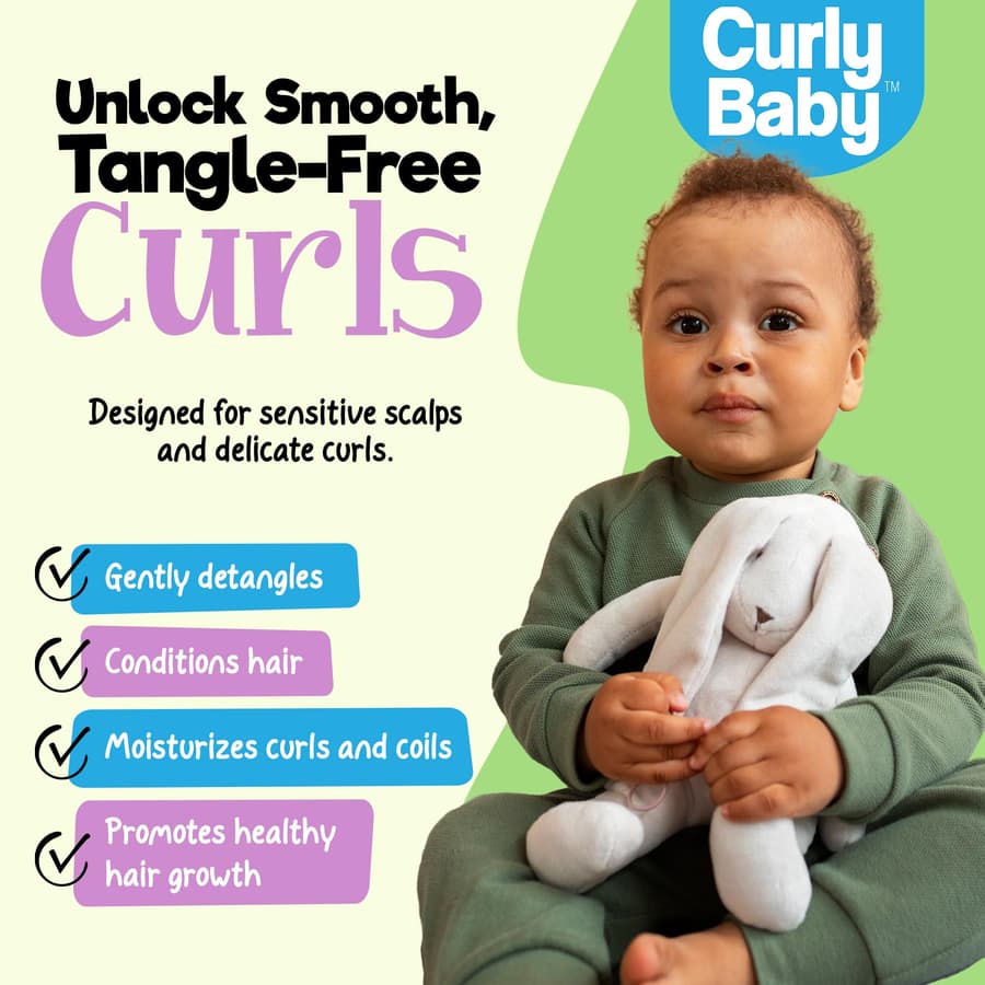 Curlybaby Curly Shampoo Tear Free Free Dermatologist Tested Hypoallergenic Kids