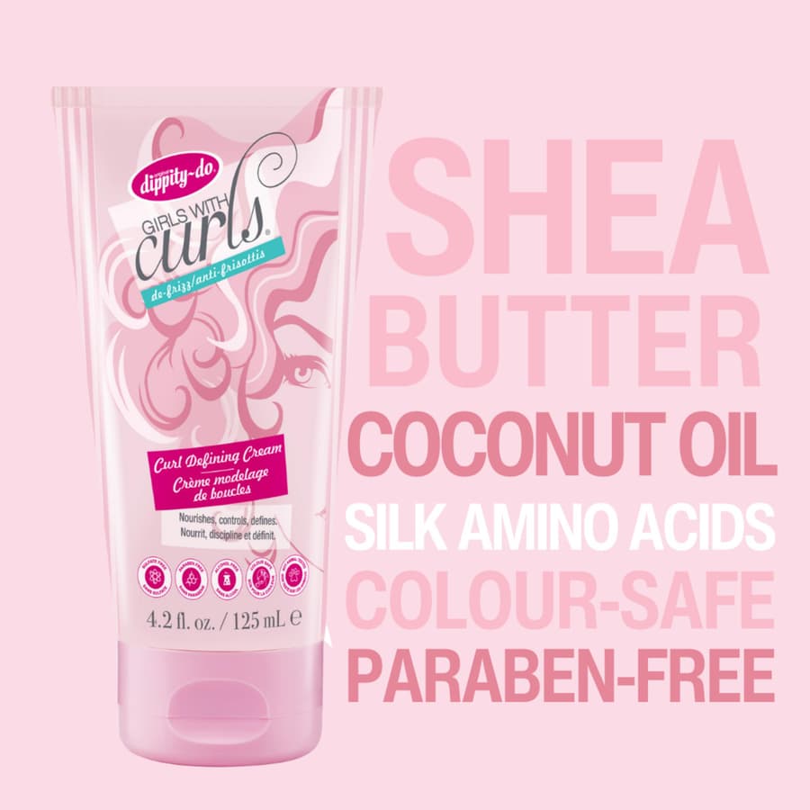 Dippity Do Girls With Curls Leave In Curl Defining Cream Anti Frizz Styling for