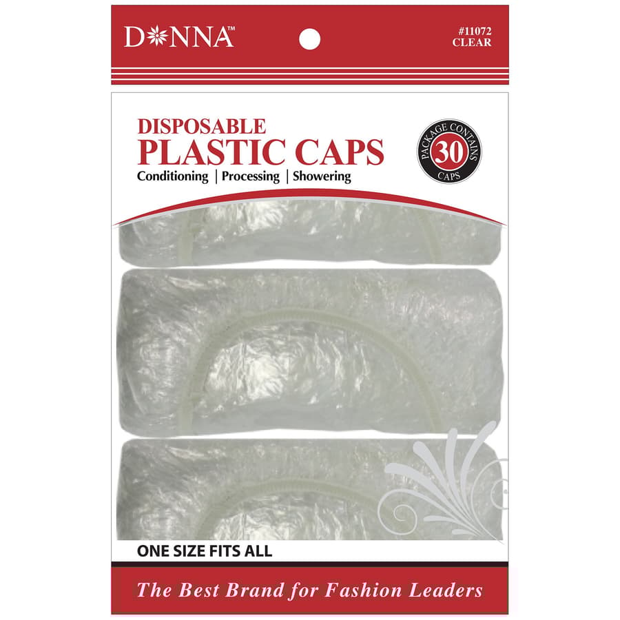 Donna Collection Disposable Clear Shower Cap 30 Count