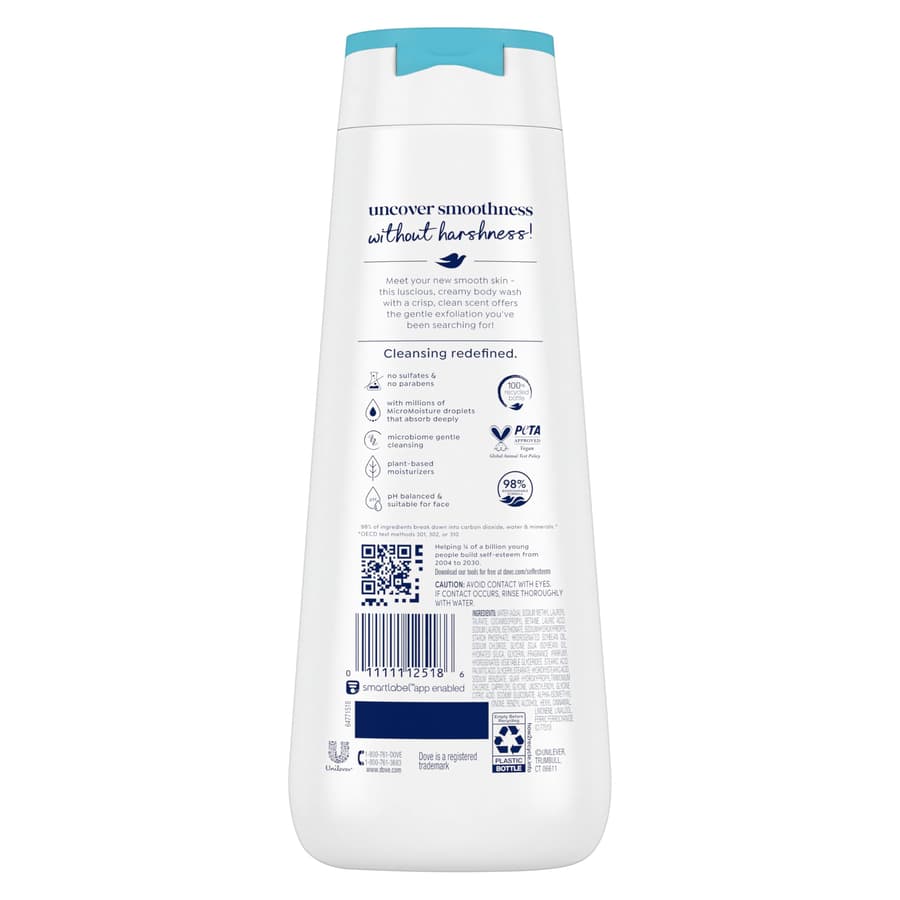 Dove Body Wash Gentle Exfoliate With Sea Minerals for 24hr Lotion Soft Skin