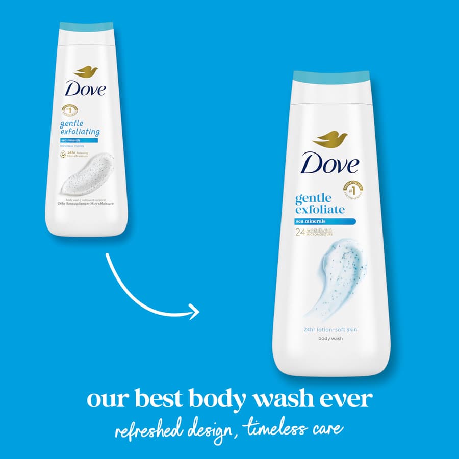 Dove Body Wash Gentle Exfoliate With Sea Minerals for 24hr Lotion Soft Skin