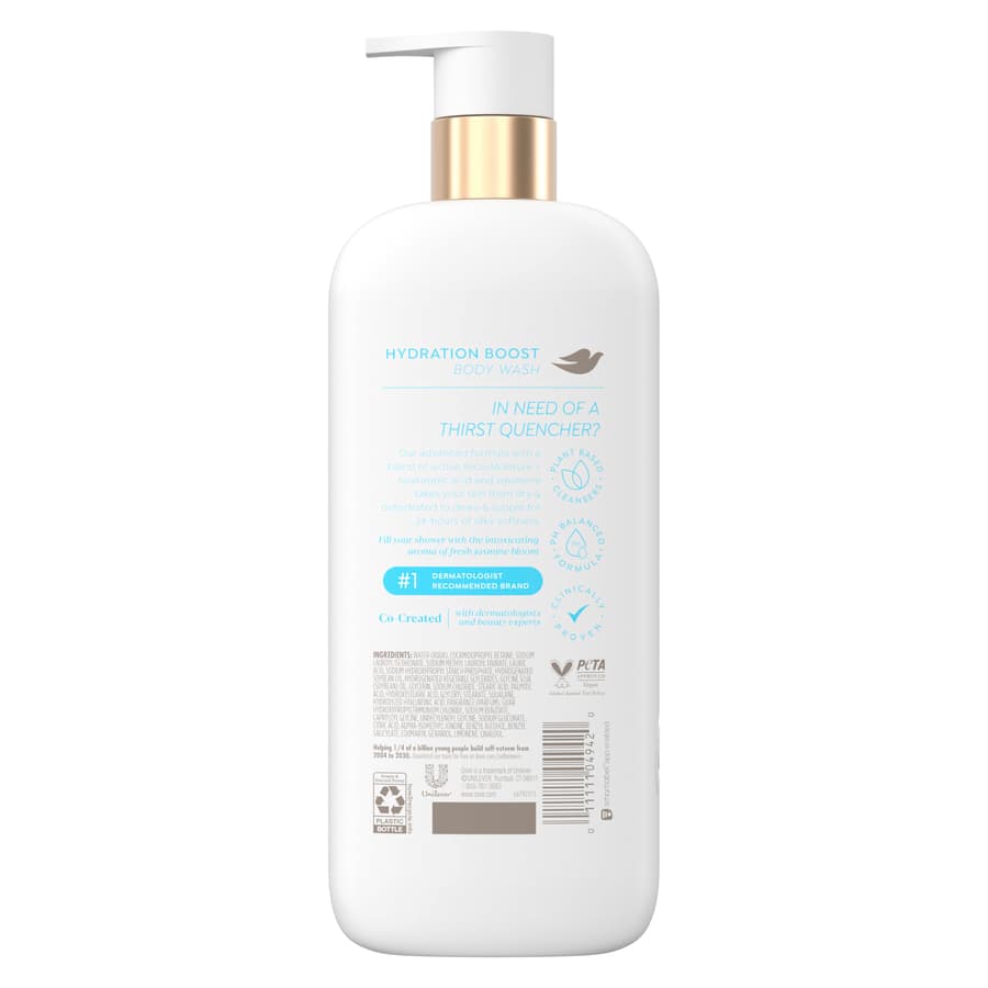 Dove Serum Body Wash Hydration Boost Actively Drenches Dry Skin With Hyaluronic