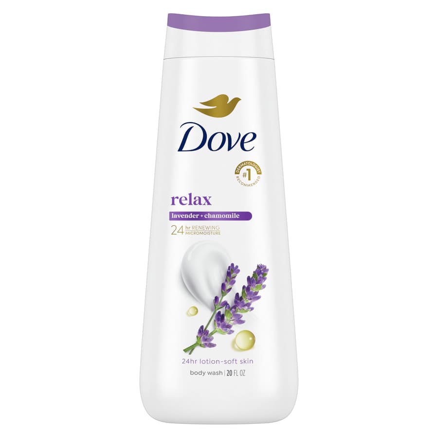Dove Body Wash Relax Lavender Oil Chamomile for 24hr Lotion Soft Skin